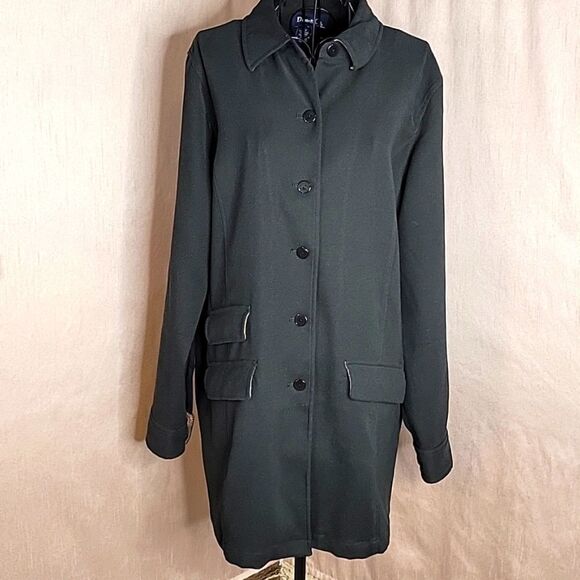 DENIM AND COMPANY Black Midi Lightweight Jacket Small - Picture 1 of 9